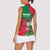 Maldives Floral Bloom Women Sleeveless Polo Shirt with Tropical Island Blossoms and National Flag Design