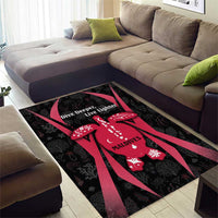 Maldives Dive Turtle Area Rug with Coral Reef Pattern and Island Spirit Slogan