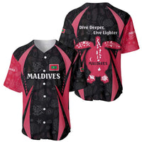 Maldives Dive Turtle Baseball Jersey with Coral Reef Pattern and Island Spirit Slogan