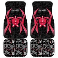 Maldives Dive Turtle Car Mats with Coral Reef Pattern and Island Spirit Slogan