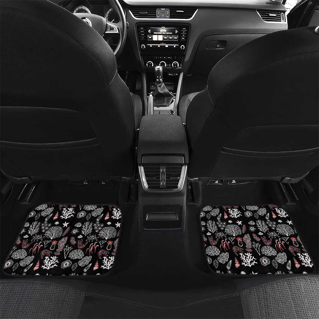 Maldives Dive Turtle Car Mats with Coral Reef Pattern and Island Spirit Slogan