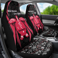 Maldives Dive Turtle Car Seat Cover with Coral Reef Pattern and Island Spirit Slogan
