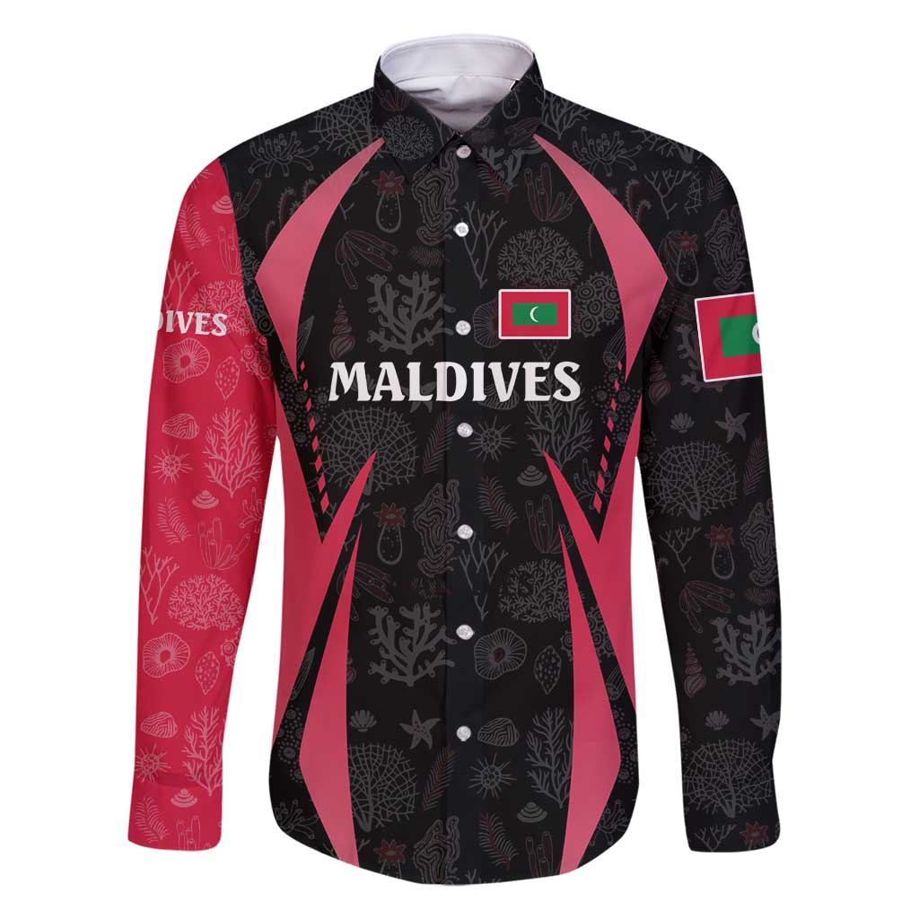 Maldives Dive Turtle Family Matching Long Sleeve Bodycon Dress and Hawaiian Shirt with Coral Reef Pattern and Island Spirit Slogan