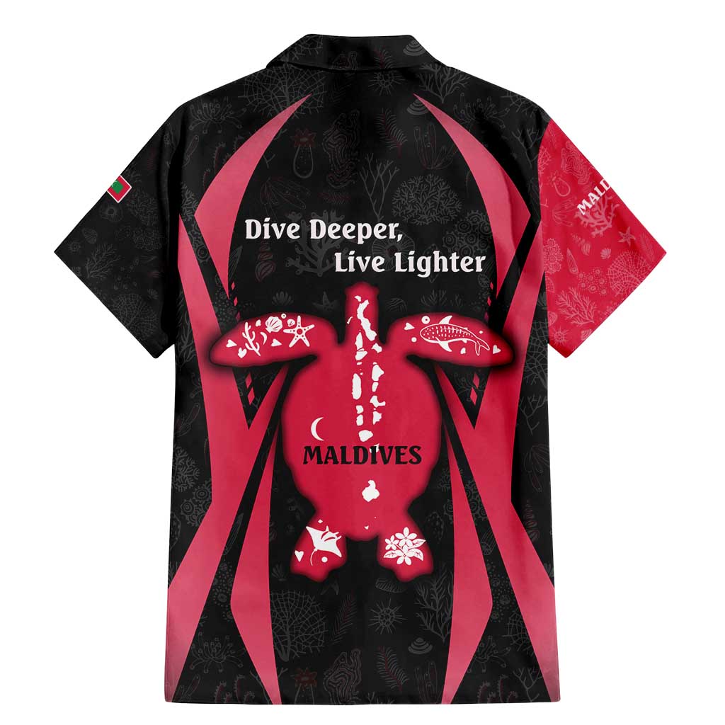 Maldives Dive Turtle Family Matching Mermaid Dress and Hawaiian Shirt with Coral Reef Pattern and Island Spirit Slogan