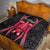 Maldives Dive Turtle Quilt with Coral Reef Pattern and Island Spirit Slogan