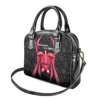 Maldives Dive Turtle Shoulder Handbag with Coral Reef Pattern and Island Spirit Slogan