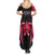 Maldives Dive Turtle Summer Maxi Dress with Coral Reef Pattern and Island Spirit Slogan