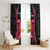 Maldives Dive Turtle Window Curtain with Coral Reef Pattern and Island Spirit Slogan