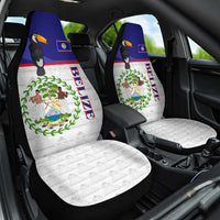 Belize National Emblem Car Seat Cover with Toucan Print and Flag-Inspired Blue Design