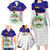 Belize National Emblem Family Matching Long Sleeve Bodycon Dress and Hawaiian Shirt with Toucan Print and Flag-Inspired Blue Design