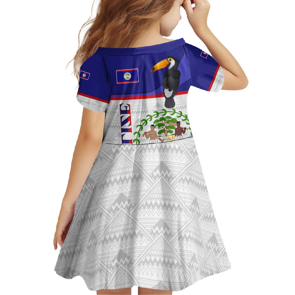 Belize National Emblem Family Matching Off Shoulder Maxi Dress and Hawaiian Shirt with Toucan Print and Flag-Inspired Blue Design