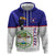 Belize National Emblem Hoodie with Toucan Print and Flag-Inspired Blue Design