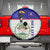 Belize National Emblem Spare Tire Cover with Toucan Print and Flag-Inspired Blue Design
