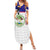 Belize National Emblem Summer Maxi Dress with Toucan Print and Flag-Inspired Blue Design