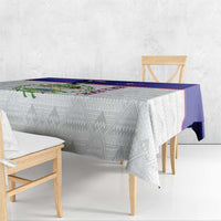 Belize National Emblem Tablecloth with Toucan Print and Flag-Inspired Blue Design