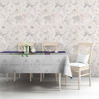 Belize National Emblem Tablecloth with Toucan Print and Flag-Inspired Blue Design