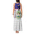 Belize National Emblem Tank Maxi Dress with Toucan Print and Flag-Inspired Blue Design