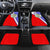 Belize Coat of Arms Car Mats with Palm Pattern and Split Red Blue Design