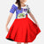 Belize Coat of Arms Family Matching Summer Maxi Dress and Hawaiian Shirt with Palm Pattern and Split Red Blue Design