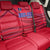 Belize Football Back Car Seat Cover with Red Abstract Soccer Pattern and Shield Emblem