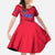 Belize Football Family Matching Mermaid Dress and Hawaiian Shirt with Red Abstract Soccer Pattern and Shield Emblem
