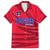 Belize Football Family Matching Off Shoulder Maxi Dress and Hawaiian Shirt with Red Abstract Soccer Pattern and Shield Emblem