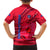 Belize Football Family Matching Short Sleeve Bodycon Dress and Hawaiian Shirt with Red Abstract Soccer Pattern and Shield Emblem