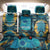 Belize Blue Hole Ocean View Back Car Seat Cover with Tropical Marine Design and Flag Detail