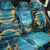 Belize Blue Hole Ocean View Back Car Seat Cover with Tropical Marine Design and Flag Detail