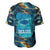 Belize Blue Hole Ocean View Baseball Jersey with Tropical Marine Design and Flag Detail