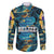 Belize Blue Hole Ocean View Family Matching Mermaid Dress and Hawaiian Shirt with Tropical Marine Design and Flag Detail