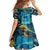 Belize Blue Hole Ocean View Family Matching Puletasi and Hawaiian Shirt with Tropical Marine Design and Flag Detail