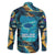 Belize Blue Hole Ocean View Family Matching Puletasi and Hawaiian Shirt with Tropical Marine Design and Flag Detail