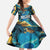 Belize Blue Hole Ocean View Family Matching Summer Maxi Dress and Hawaiian Shirt with Tropical Marine Design and Flag Detail