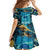 Belize Blue Hole Ocean View Family Matching Summer Maxi Dress and Hawaiian Shirt with Tropical Marine Design and Flag Detail