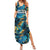 Belize Blue Hole Ocean View Family Matching Summer Maxi Dress and Hawaiian Shirt with Tropical Marine Design and Flag Detail