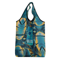 Belize Blue Hole Ocean View Grocery Bag with Tropical Marine Design and Flag Detail