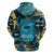 Belize Blue Hole Ocean View Hoodie with Tropical Marine Design and Flag Detail