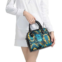 Belize Blue Hole Ocean View Shoulder Handbag with Tropical Marine Design and Flag Detail