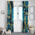 Belize Blue Hole Ocean View Window Curtain with Tropical Marine Design and Flag Detail