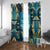 Belize Blue Hole Ocean View Window Curtain with Tropical Marine Design and Flag Detail