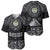 Belize Tribal Pattern Baseball Jersey with National Emblem and Mayan Pyramid Design