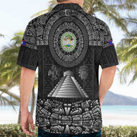 Belize Tribal Pattern Hawaiian Shirt with National Emblem and Mayan Pyramid Design