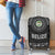 Belize Tribal Pattern Luggage Cover with National Emblem and Mayan Pyramid Design