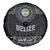 Belize Tribal Pattern Spare Tire Cover with National Emblem and Mayan Pyramid Design
