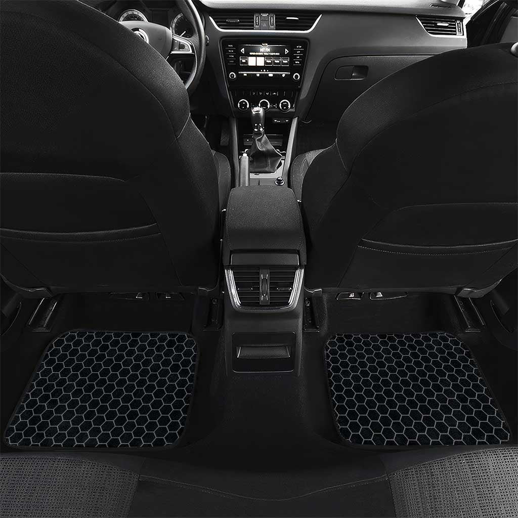 Custom American Flag Racing Car Mats Dirt Bike Motocross Racewear Hexagon and Lightning - Wonder Print Shop