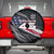 Custom American Flag Racing Spare Tire Cover Dirt Bike Motocross Racewear Hexagon and Lightning - Wonder Print Shop
