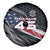 Custom American Flag Racing Spare Tire Cover Dirt Bike Motocross Racewear Hexagon and Lightning - Wonder Print Shop