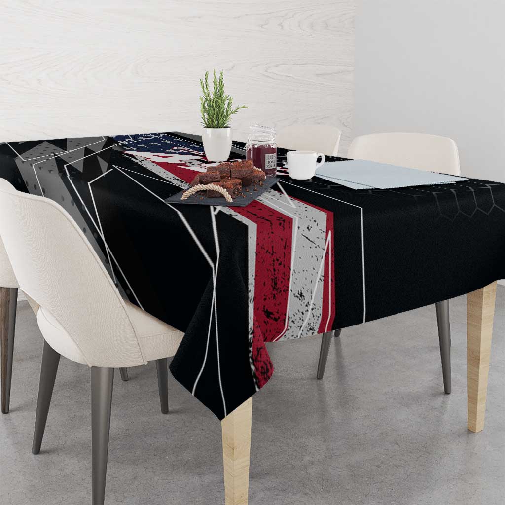 Custom American Flag Racing Tablecloth Dirt Bike Motocross Racewear Hexagon and Lightning - Wonder Print Shop