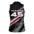 Custom American Flag Racing Women Sleeveless Polo Shirt Dirt Bike Motocross Racewear Hexagon and Lightning - Wonder Print Shop